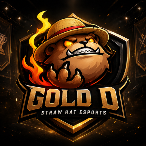 Gold D straw hat E-sports